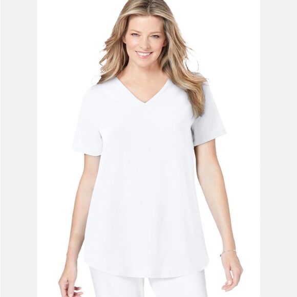 Woman Within Tops - Women within size 3 white T-shirt